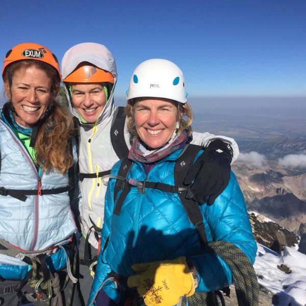 Vicki, Meg and Sandy celebrate a beautiful day in the Tetons.